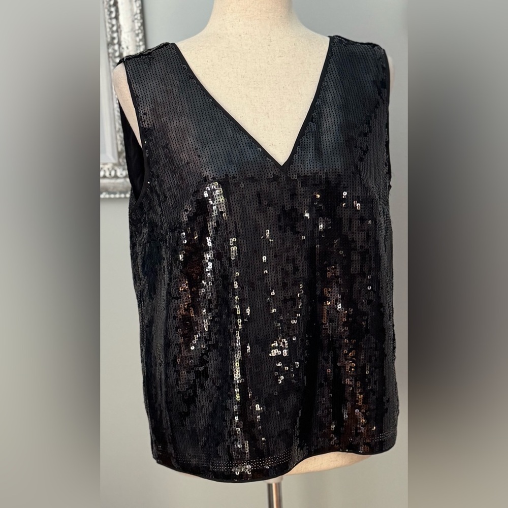J. Crew Factory Sleeveless Sequin Top - Picture 6 of 8